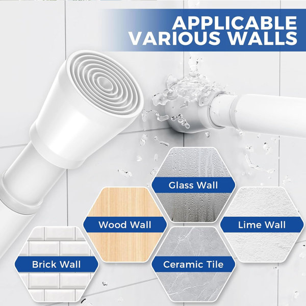 ESHOO Goowin 43'' Straight Wall Shower Curtain Rod Wayfair